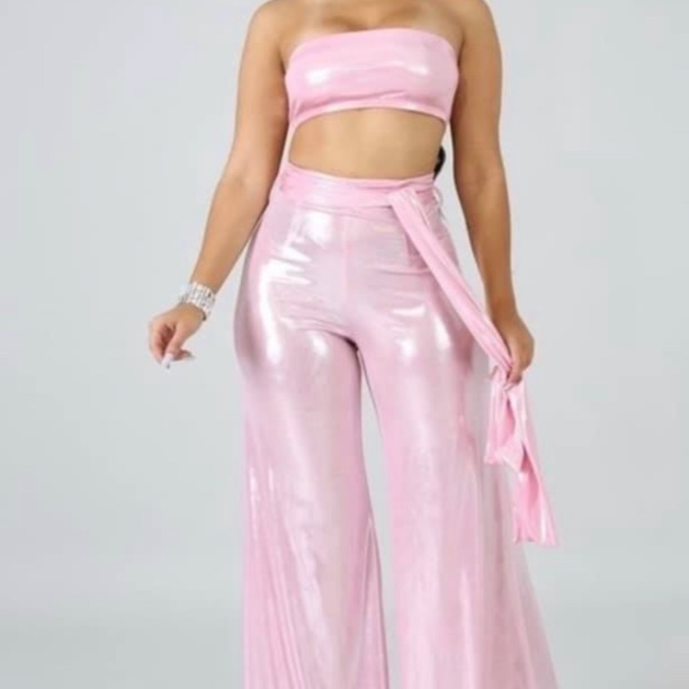 Pink 2 piece pant set